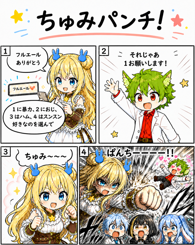4コマ「ちゅみパンチ！」