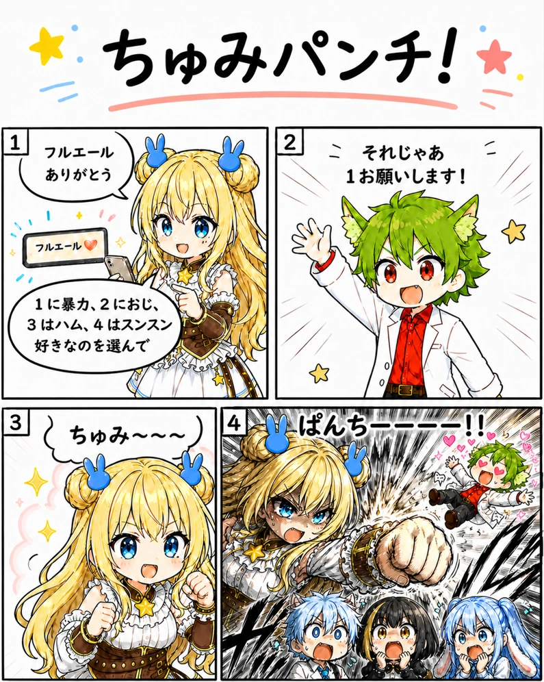 4コマ「ちゅみパンチ！」