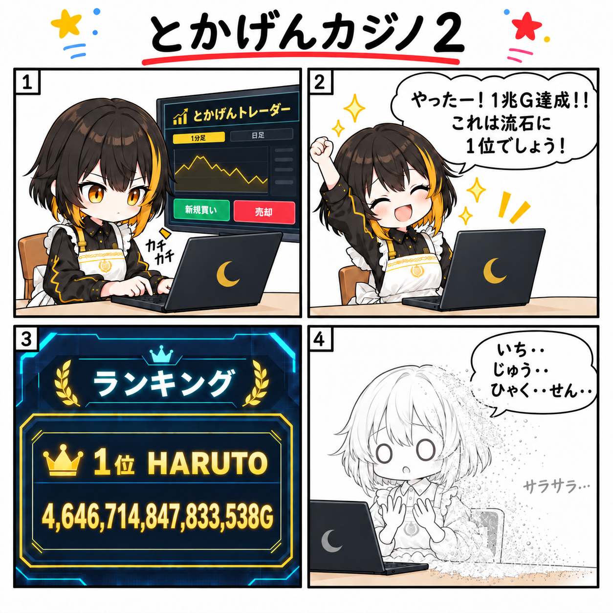 4コマ「とかげんカジノ２」